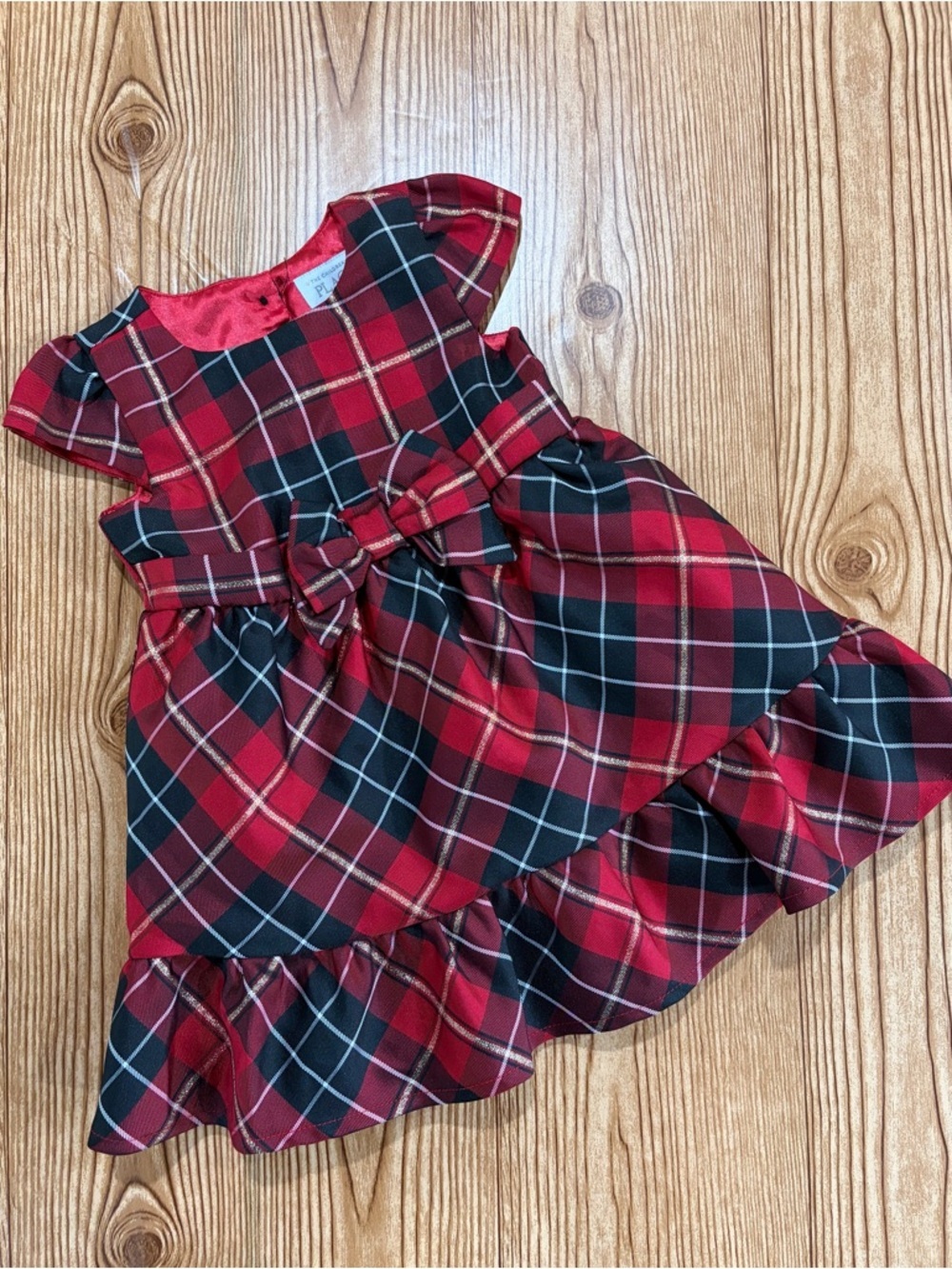 7/$20 The Children’s Place Plaid Bow-Accent Toddler Holiday Dress 12-18 Months